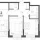 2-комн. квартира, 48.70 м², 15/15 этаж фото 0