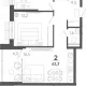 2-комн. квартира, 56.30 м², 15/15 этаж фото 0