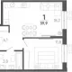 1-комн. квартира, 39.90 м², 6/15 этаж фото 0