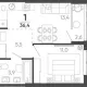 1-комн. квартира, 35.10 м², 23/24 этаж фото 0
