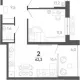 2-комн. квартира, 56.30 м², 4/15 этаж фото 0