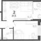 2-комн. квартира, 62.10 м², 14/15 этаж фото 0