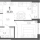 1-комн. квартира, 33.80 м², 4/24 этаж фото 0