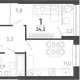 1-комн. квартира, 33.10 м², 18/24 этаж фото 0
