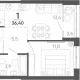 1-комн. квартира, 33.80 м², 24/24 этаж фото 0