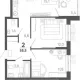 2-комн. квартира, 53.10 м², 15/15 этаж фото 0