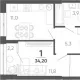 1-комн. квартира, 32 м², 18/24 этаж фото 0