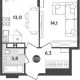 1-комн. квартира, 37.20 м², 18/18 этаж фото 0