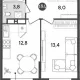 4-комн. квартира, 86.30 м², 2/9 этаж фото 1