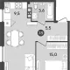 2-комн. квартира, 45.30 м², 9/18 этаж фото 0