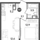 3-комн. квартира, 68.10 м², 8/9 этаж фото 4