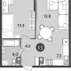3-комн. квартира, 57.30 м², 6/9 этаж фото 3