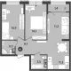 3-комн. квартира, 66.10 м², 9/18 этаж фото 0