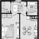 1-комн. квартира, 46.91 м², 6/8 этаж фото 0