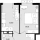 1-комн. квартира, 37.20 м², 18/18 этаж фото 0