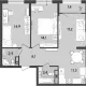 3-комн. квартира, 65.90 м², 17/18 этаж фото 0