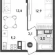 3-комн. квартира, 65.90 м², 11/18 этаж фото 2