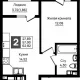 1-комн. квартира, 38.16 м², 2/9 этаж фото 4