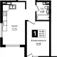 1-комн. квартира, 44.51 м², 5/18 этаж фото 0