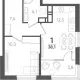 1-комн. квартира, 34.30 м², 15/18 этаж фото 0
