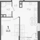 1-комн. квартира, 43 м², 5/9 этаж фото 0