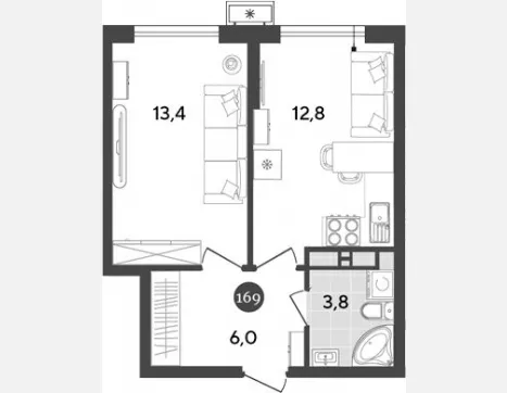 3-комн. квартира, 65.90 м², 15/18 этаж фото 3