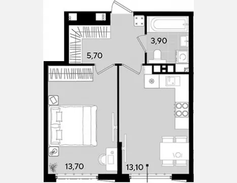 3-комн. квартира, 64.70 м², 5/18 этаж фото 2