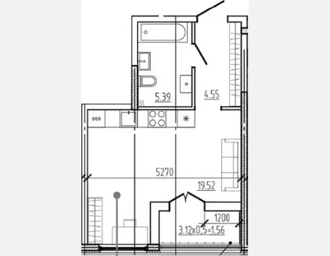 студия, 29.46 м², 2/18 этаж фото 0
