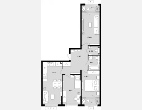 4-комн. квартира, 84 м², 2/9 этаж фото 0